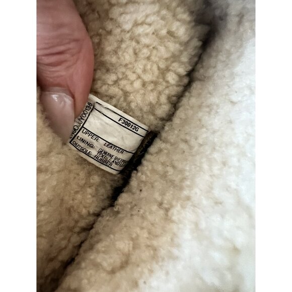 UGG Lynnea Shearling Studded boots Charcoal Grey, wooden heels SZ: 8 - Picture 8 of 8